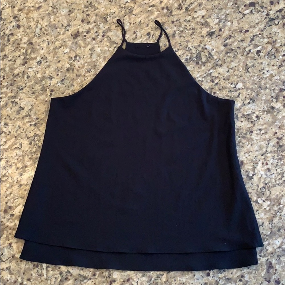 Black crepe dressy tank